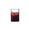 Vidrio Vidrio Resistente a Altas Temperaturas Transparente Taza de Té de Flores Cuadrada de Vidrio Taza de Agua para Cerveza Whiskey Leche Jugo