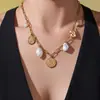 Xinyixin Contas Irregulares de Aço Inoxidável Pingente Redondo Rainha DIY Multi-Acessório Fecho de Joia Conjunto de Joias para Pulseira e Colar
