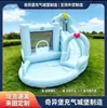 Castillo inflable para niños con tobogán y piscina de pelotas, trampolín inflable para uso en interiores y exteriores en casa, pequeña atracción inflable
