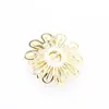 Broche de Flor de Oro con Encaje de Cobre Multicapa de Pétalos Broche Floral de Nicho de Alta Gama Accesorio para Mujer