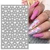 Pegatinas de manicura calientes transfronterizas ins Día de San Valentín amor letras en inglés flecha de cupido rosa pegatinas adhesivas