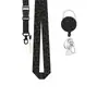 Porta credencial retráctil de fácil extracción en stock del fabricante Estampado de leopardo Epoxi Clip giratorio para credencial Cordón para credencial de identificación de fábrica Venta al por mayor