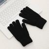 Guantes para Mujer Invierno Pantalla Táctil Doble Capa con Forro Polar Engrosados a Prueba de Frío Cálidos para Exterior Ciclismo Tejido de Lana para Adultos Mayores
