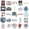 50 pegatinas de tecnología de ultrasonido con frases en inglés, texto personalizado para uso transfronterizo, pegatinas decorativas impermeables de ultrasonido