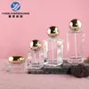 Conjunto de garrafas quadradas de vidro com fundo grosso em estoque 40-120ml para água, loção e essência, frascos de 50g e 30g para creme facial e creme para os olhos