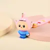 Llavero de goma suave de dibujos animados de PVC, muñeco de peluche 3D personalizado, colgante para mochila, llavero, accesorio para bolso, regalo pequeño