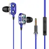 Auriculares Mágicos con Cable de Doble Driver y Micrófono, Auriculares In-Ear para Karaoke, Graves Profundos, Universales para Teléfonos Móviles