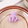 Pinza Fija para Coleta Alta Color Crema, Artefacto Fijo Anticaída, Pinza de Tiburón Pequeña Popular para el Cabello en la Parte Posterior de la Cabeza