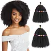 Trança de crochê africana para cabelo 12 polegadas Afro Kinky Marley Braid elástico lagarta rasgada à mão