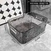 Caja de almacenamiento de acrílico de lujo ligera, transparente para escritorio, para mascarillas faciales, cuidado de la piel, cosméticos, cesta de almacenamiento para refrigerios y artículos diversos.