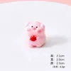 Acessórios de Resina de Porquinho Rosa Fofo e Ganancioso, Boneca de Lanche Casa de Bonecas Animal DIY Saco Surpresa Enfeites de Mesa para Carro