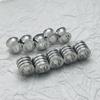 Homem pequeno Cintura Passepartout Aço Inoxidável Através Do Orifício Bead Corda De Couro diy Posicionamento Espaçador Bead Cintura Groove Loose Bead Jóias Acessórios