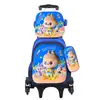 Nueva Lindo Carrito Escolar para Estudiantes de Primaria Grados 3~6 Set de Tres Piezas de Dibujos Animados Mochila Escolar de Dos Ruedas Seis Ruedas para Niños Lista para la Venta