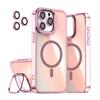 Case para Celular Apple 16 Aplicável em Fronteiras Suporte de Câmera Sombra Brilhante Camaleão Película para Lente de Furo Fino Case para Celular com Sucção Magnética