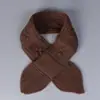 Bufanda Cálida de Cuello Pequeño Perforada 100% Lana Pura para Mujer, Bufanda de Moda Simple Lista para Usar