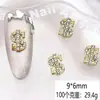 Accesorios para Uñas de la Fortuna Estilo Nuevo, Aleación Super Brillante de Lujo Ligero con Símbolo de Dólar y Diamantes, Decoraciones para Uñas Portátiles al por Mayor