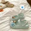 Apariencia ImpresionanteDopamina DIY Zapatillas Lindas de Punta Cerrada EVA Transpirables Ligeras Zuecos de Verano para Mujer Tendencia Ins