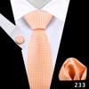 Corbata de Negocios para Hombre Pañuelo de Bolsillo Traje Vestido Banquete Camisa Rojo Negro Polo Lunares Cuadros Corbata de 8cm