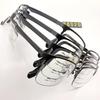 Mayoreo 88020 Lentes de Negocios Casuales para Hombre Montura Completa Montura Semititanio Ultraligera Varillas Espejo de Acero Plástico Super Elásticas Dureza