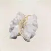 Pinza de Plisado de Gasa Estampada de Gama Alta para Mujer Tamaño Grande Nuevo Clip para el Cabello 2025 para la Parte Posterior de la Cabeza Pinza de Tiburón Accesorios para el Cabello