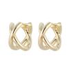 Pendientes de Aguja de Plata Estilo Minimizado Combinan con Todo para Mujer Pendientes Nicho Únicos Diseño de Cruz Otoño e Invierno Pendientes Nuevos de Alta Gama