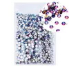 Pedras Strass de Fundo Plano Atacado Pedras Strass de Vidro Cristal Base Prateada Strass Redondos para Nail Art Acessórios de Unha DIY Nail Art