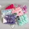Esponja de Maquillaje Tie Dye Colorida Arcoíris Base de Maquillaje Cristal Súper Suave Venta al por Mayor de Fábrica Comercio Exterior Terciopelo de Cristal
