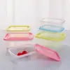 Caja Rectangular de Almacenamiento de Grado Alimenticio Caja para Refrigerador y Microondas Caja de Almacenamiento de Cocina Caja de Plástico Transparente Sellada Caja de Almacenamiento