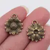 18x 15mm 1.4g acessórios de joia multicolor liga DIY flores árvores pingente de flor de girassol