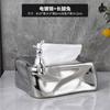 Ins caixa de tecido cerâmico sala de estar avançado creme estilo banheiro alta aparência leve estilo de luxo Glacier punch-free decoração