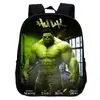 Al por mayor transfronterizo Producto Nuevo Estampado Hulk Hulk Mochila Escolar de Jardín de Infancia Hombro Mochila Hulk Pequeña, Mediana y Grande Clase Dibujos Animados