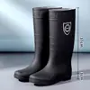 Botas de lluvia engrosadas, botas de trabajo industrial y minera, zapatos de agua para hombre, duraderos y cálidos, adecuados para uso en cocina, pesca, impermeables, antideslizantes y con forro de felpa para mayor calidez