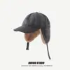 Corea del Sur invierno sombrero Lei Feng con protección para las orejas engrosado viento del noreste a prueba de viento esquí sombrero de aviador cálido sombrero de felpa moda para hombre