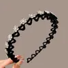 Diadema de lujo ligero sintiendo presión ambiente para el cabello diadema cara femenina accesorio para el cabello de lazo estilo retro Hong Kong pinza para el cabello tocado de alta gama