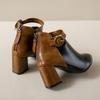 Botas de Moda de Estilo Nuevo 2026 con Punta Fina, Bloques de Color, Tacón Grueso para Mujer, Talla Grande, Cierre Trasero, Botines de Tacón Alto, Talla 44, Zapatos de Exportación