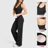 Nuevo Conjunto de Dos Piezas para Fitness, Yoga y Pilates 2025, Estilo Transfronterizo, Top Deportivo tipo halter con escote en V y Pantalones de Pierna Recta