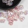 Ding Yi Ni Shang Borboleta Rosa Galvanizada Lua Fria Contas de Resina com Furo Contas Soltas DIY Acessórios para Corrente de Celular