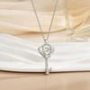 Collar elegante con diseño de nicho de estilo coreano para mujer, elegante y sencillo colgante de trébol de cuatro hojas, cadena de clavícula, collar geométrico, joyería de cadena