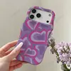 El Más Vendido de Amazon Pantalla Completa Graffiti Corazón de Amor Manzana 18Pro Funda de Película Ondulada Funda para Teléfono Anticaídas Iphone17