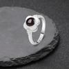 Nuevo proyección de pétalos recuerdo de pareja anillo de amor 100 idiomas te amo anillo personalidad moda Nuevo