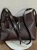 Bolso Tejido Retro de Gama Alta de Moda Tendencia Chic Gran Capacidad Bolso de Hombro Único Versátil Casual para el Trabajo Bolso Cruzado