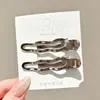 Pinza para el Cabello Estilo Coreano Retro Estampado de Leopardo para Mujer Horquilla Exquisita de Gama Alta Clip BB Dulce Dopamina Clip para Flequillo Lateral Accesorios para el Cabello