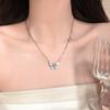 Collar de Mariposa de Alta Gama Estilo Coreano para Mujer, Cadena de Clavícula Versátil de Lujo Ligero Nicho, Joyería Larga de Perlas Falsas Nueva de Otoño e Invierno