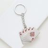 Llavero de moda creativa de póquer Lucky Flush, llavero colgante personalizado simple para hombre