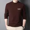 Abrigo de Terciopelo Otoñal de Manga Larga para Hombre con Cuello Medio, Camiseta Térmica de Temperatura Constante para Hombre, Terciopelo de Doble Cara para Otoño e Invierno