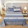 Sábana 100% Algodón Puro, Estilo Fresco Funda de Almohada de Algodón Simple para Cama Individual, Sábana de Una Pieza de Algodón Lavado, Juego de Tres Piezas para Dormitorio Estudiantil