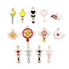 Elige estrictamente Decoración DIY con Varita Mágica Super Hada Aleación Goteo de Aceite Animación Variedad Sakura Hermosa Chica Hada Colgante de Varita