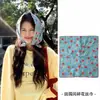 Pañuelo de cabeza estampado amarillo para mujer, nuevo modelo 2026, bufanda cuadrada elegante de moda retro americana, hace que la cara se vea más pequeña, turbante, accesorio para el cabello