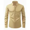 Camisa de vestir formal de negocios para hombre, manga larga, antiarrugas, corte slim, estilo coreano, profesional para oficina, blanca, informal