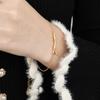 Estilo coreano ins alta qualidade luxo leve moda versátil festival colar pulseira de bambu alto conjunto de joias de aço titânio feminino